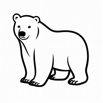 Zeichnung/ Ausmalbild - Eisbär