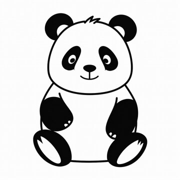Zeichnung/ Ausmalbild - Panda