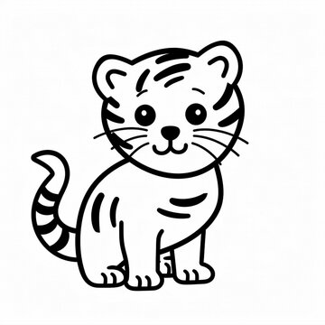 Zeichnung/ Ausmalbild - Tiger