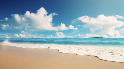 Fototapeta na wymiar Beach-themed Background for Relaxing Presentations and Coastal Slideshows.