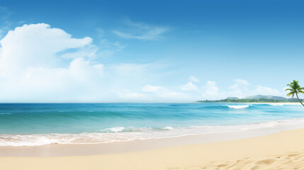 Beach-themed PowerPoint Background for Serene Presentations and Oceanic Slideshows.