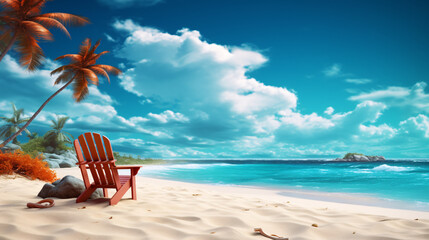 Beach-themed Background for Refreshing Presentations and Coastal Getaway Slideshows.