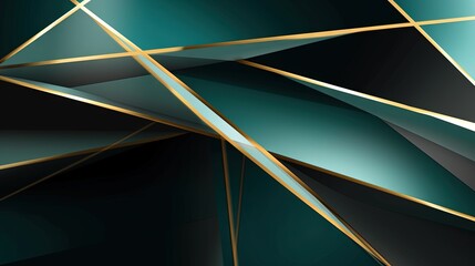  a green and gold abstract background with a diagonal design in the middle.  generative ai