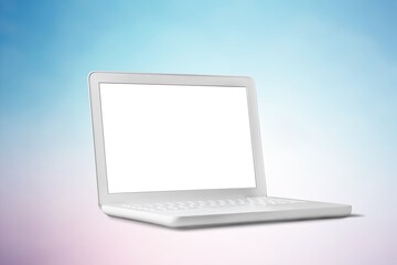 mockup modern laptop with blank display