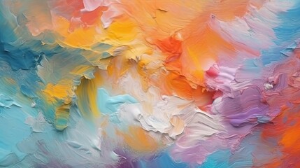  an abstract painting of multicolored paint on a white background.  generative ai
