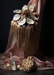 Silver decoration jewellery fashion pearl shiny gem precious gold luxury background jewelry
