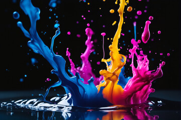 Obraz premium Abstract Colorful Ink Movement in Liquid Artistic Creation..
