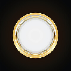 Luxury golden badges and labels. Retro vintage circle badge design