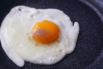 fried egg in a pan