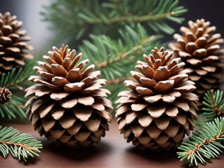 Pine Cones On A Table