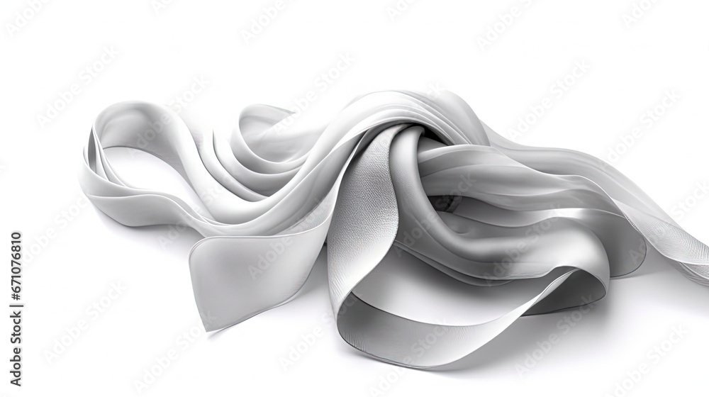 Poster a white object is laying on a white surface with a white background. generative ai
