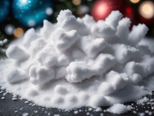 A Pile Of White Sugar On A Table