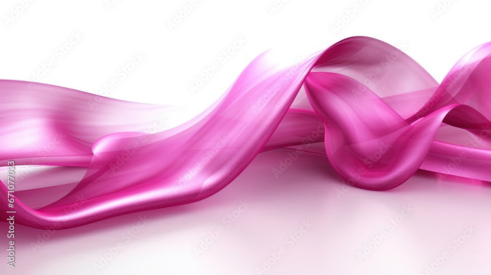 Poster a pink abstract background with wavy lines and a white background. generative ai