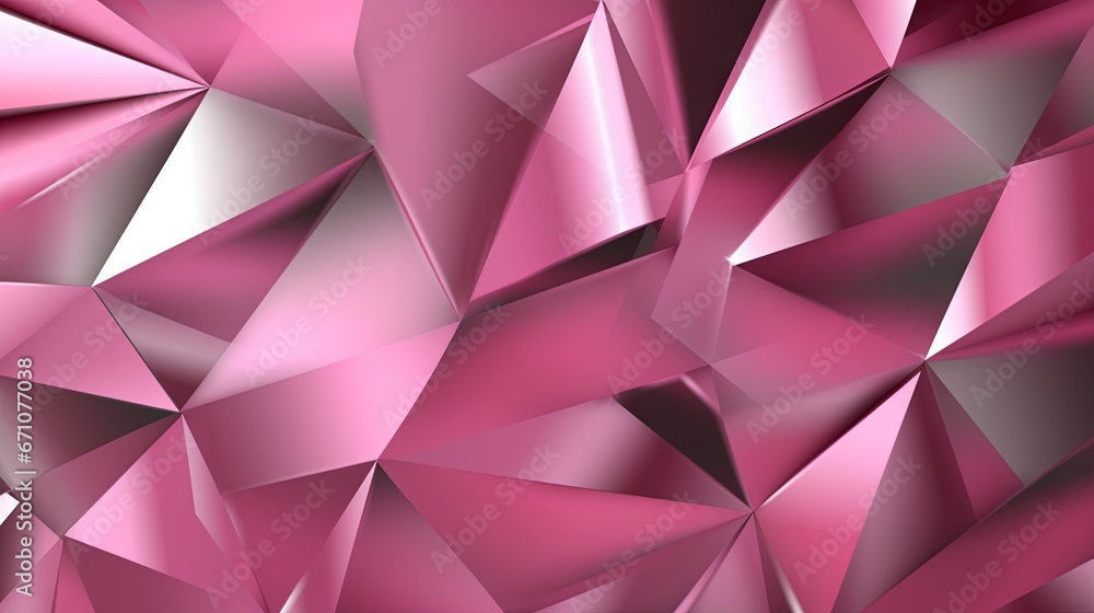Poster a very pretty pink background with lots of small triangles on it. generative ai