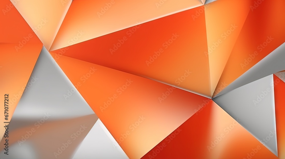 Poster an orange and silver abstract background with a diagonal design in the center. generative ai