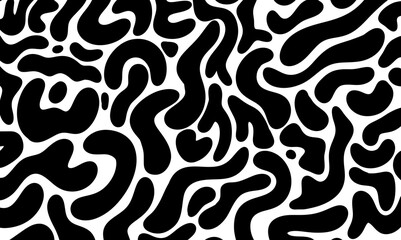 abstract black fluid shape pattern