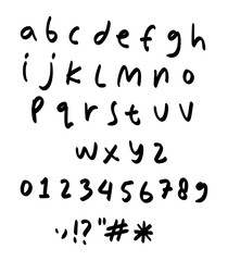 set of hand lettering 