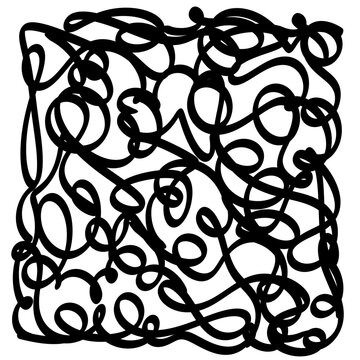 square scibble stroke element
