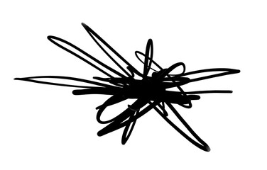 abstract black scribble element