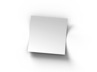 Blank 8.26x8.26 inc square flyer 3d render. Transparent background