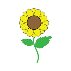 Bright yellow sunflower design for decorations