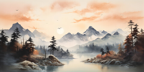 Water color of nature background