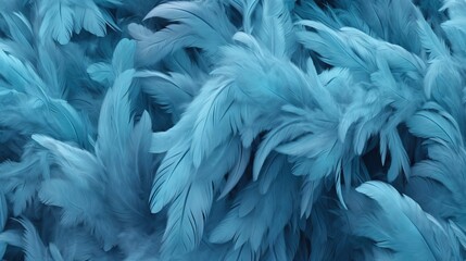  a bunch of feathers that are blue and white in color.  generative ai