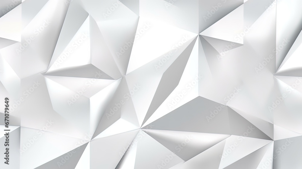 Aufkleber a white abstract background with a lot of white triangles on it. generative ai