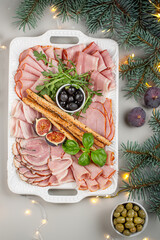 
cold cuts on the New Year's table