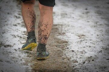 Running in mud and snow