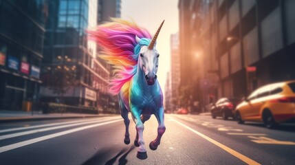 Unicorn in City