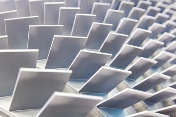 Fototapeta premium Russia. Saint-Petersburg. Blades of an energy gas turbine engine.