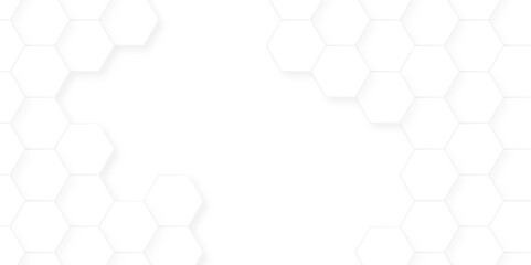 Seamless pattern with hexagons. Abstract background with hexagon and white Hexagonal Background. Luxury White Pattern. Vector Illustration. 3D Futuristic abstract honeycomb mosaic white background.