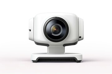 Close up of security camera isolated on white background