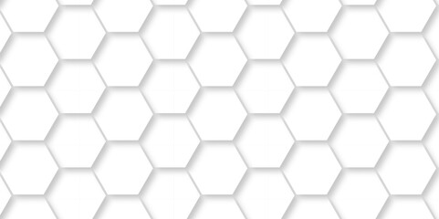 Abstract background with hexagon and white Hexagonal Background. Luxury White Pattern. Vector Illustration. 3D Futuristic abstract honeycomb mosaic white background. geometric mesh cell texture.