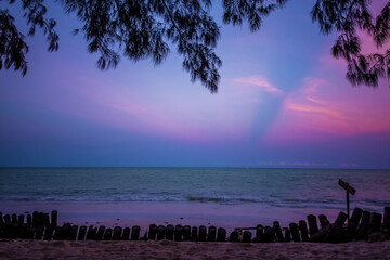 Tropical ocean landscape background with no people.