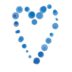 blue heart shape