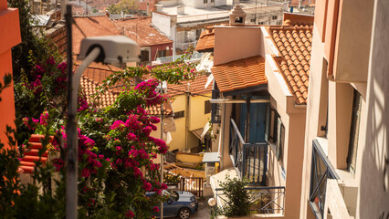 uliczki kwiaty plaża grecja piękna okolica saloniki
