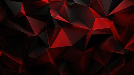  a red and black abstract background with a lot of triangles.  generative ai