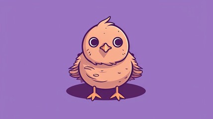  a cartoon bird with a big smile on its face and legs.  generative ai