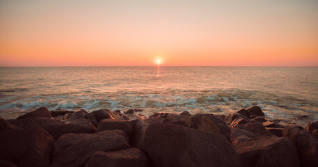 Horizon Sunset on the Beach