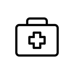 Obraz premium First Aid Kit Box Icon - Vector : Medical Theme, Pharmaceutical Theme, Healthcare Theme, Infographics and Other Graphic Related Assets.