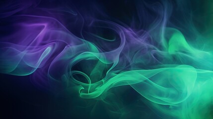  a blue and green background with smoke coming out of it.  generative ai