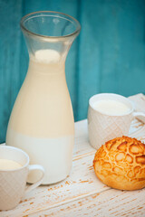  non-homogenized Homemade milk.  Country style.