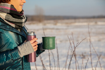 Thermal mugs keep your drink warm for hours.