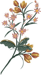 botanic blossom floral elements