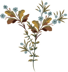 botanic blossom floral elements