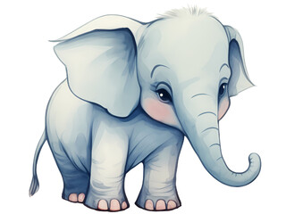 watercolor wild animal elephant.