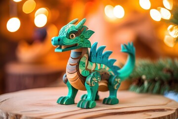 Green dragon. Chinese new year of dragon 2024