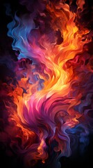 flames of color background